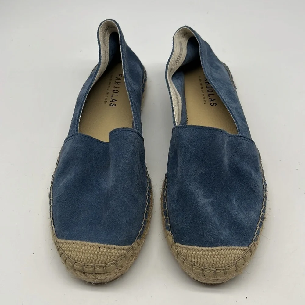 Fabiolas Blue Suede Espadrilles size EU38   US 7.5